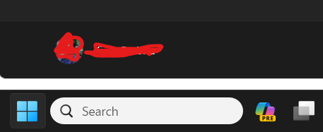 Click on the windows start button